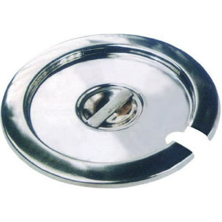 Update International Solid Inset Cover/ Lid with Handle, Stainless Steel, 5.5" Inside Diameter x 7.687" Outside Diameter | 1/Each