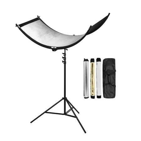 Glow ArcLight II Curved Reflector Kit With 7.2 Pro Air-Cushioned Heavy-Duty Light Stand