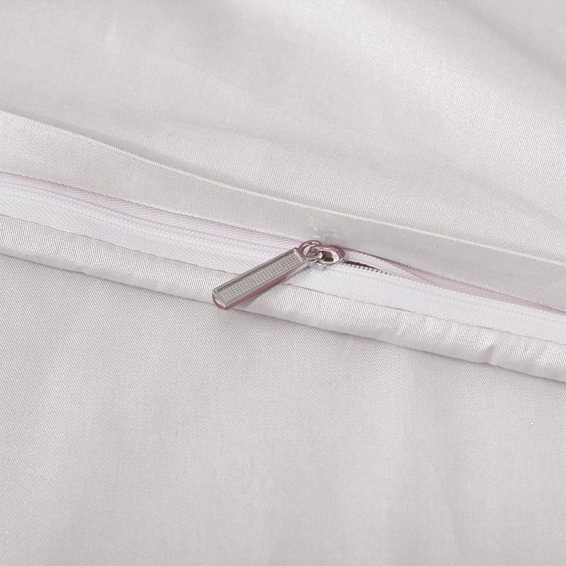 Unique Bargains 3 Pack 100% Cotton Body Pillow Cases Covers with Zipper Silver Gray 20" x 60"