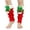 I, variant on Christmas Fleece Trim Warm Leg Warmers Sweet Plush Balls Bows Knitted Boot Covers Footless Socks for Women