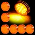 thumbnail image 4 of Scitoo 2.5" Round Truck Trailer Clearance Marker Amber Led Round Side Marker Light Flush Mount(Pack of 6), 4 of 5