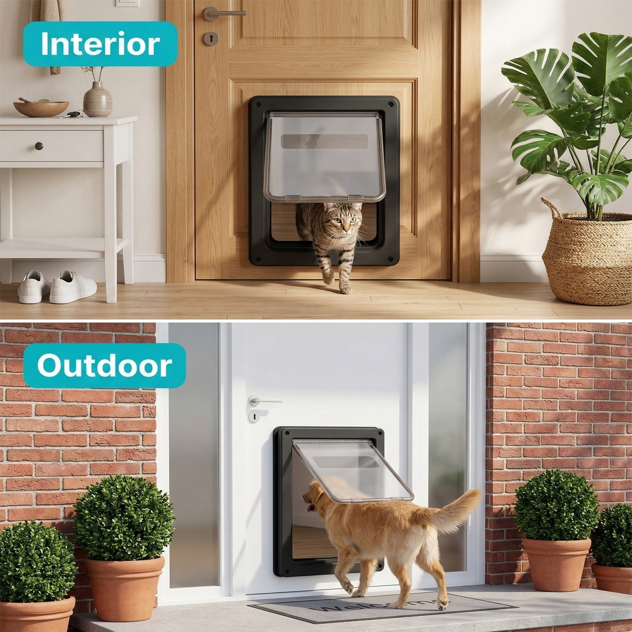 Sunypet Large Dog Door with Magnetic Auto-Close Lock photo 6