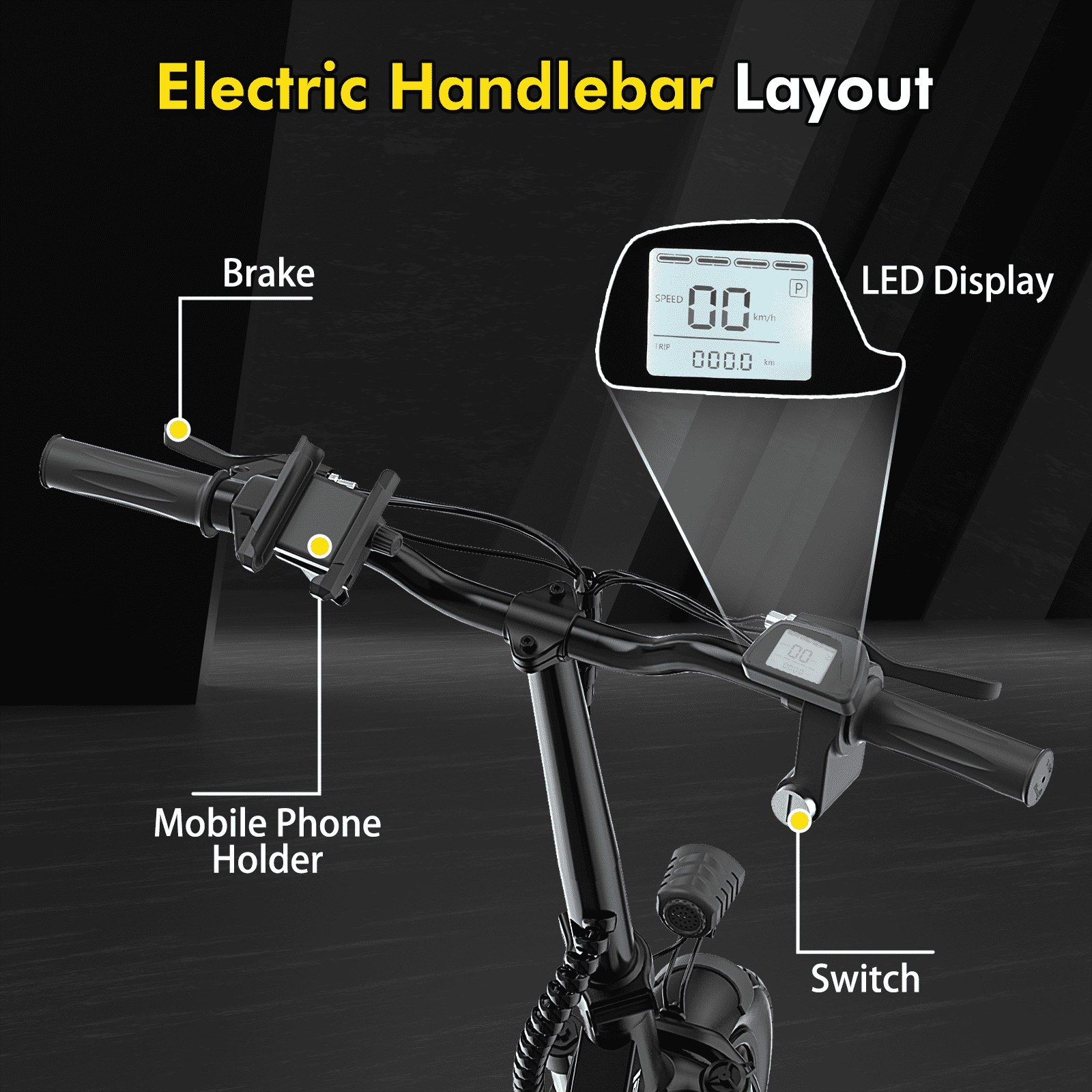 Bodywel T3 Folding Electric Bike with Basket, Peak 750W Motor 48V 13Ah, Electric Scooter with Seat for Adults, Sand Deck for Pets, Urban Commuter