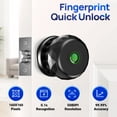 thumbnail image 5 of Door Knob,Blacksmith Smart Door Knob With 3 Ways Quick Unlock,Smart Door Lock,Black, 5 of 9