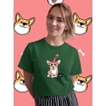 thumbnail image 2 of Little Corgi Let's Party T-Shirt Women -Image by Shutterstock, Female Large, 2 of 4