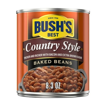 2X-Bush's Country Style Baked Beans, Canned Beans, 8.3 oz