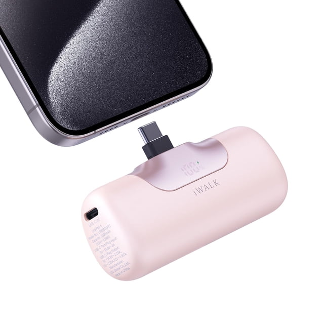 Cargador portátil iWalk 5500 mAh 22,5 W de carga rápida rosa