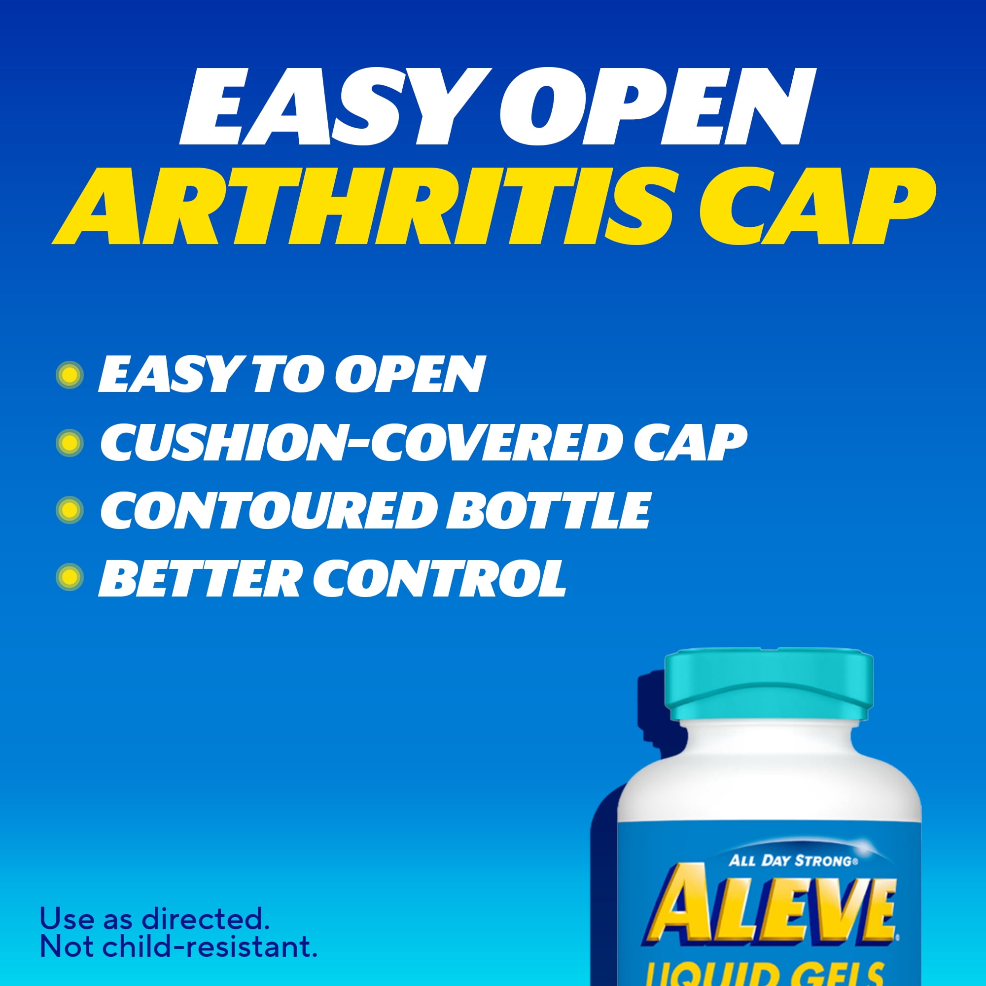 (3 pack) Aleve Pain Relief Liquid Gels Easy Open Arthritis Cap, Naproxen Sodium  80 Count