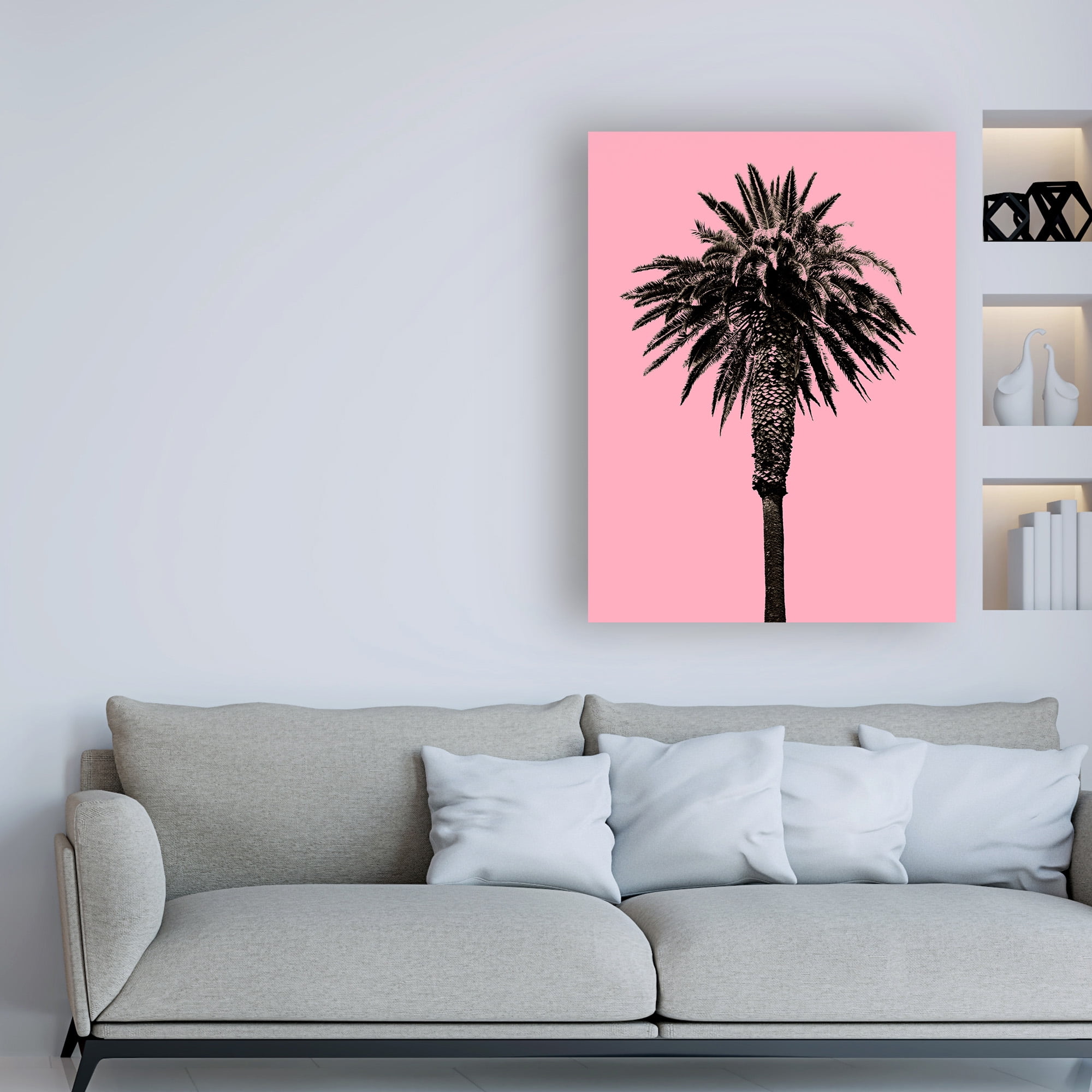 Trademark Fine Art 'Palm Tree 1996 (Pink)' Canvas Art by Erik Asl