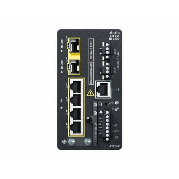 Cisco Catalyst IE3100 Rugged Ethernet Switch - 4 Ports - Manageable - Gigabit Ethernet - 1000Base-T, 1000Base-X - 3 Layer Supported - Modular - 2 SFP Slots - 14 W Power Consumption - Twisted Pair, ...