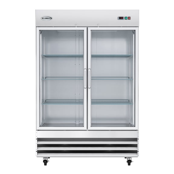 KoolMore 54 in.  Two-Glass Door Commercial Reach-in Refrigerator Cooler with LED Lighting - 47 Cu. ft. RIR-2D-GD