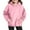 Pink, variant on 5-14 Years Girls And Boys Hooded Sweatshirt Crew Neck Long Sleeve Pullover Kids Fleece Sweatshirts