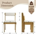 thumbnail image 3 of Dayalane Farmhouse Dining Chairs Set of 2, Mid Century Modern Solid Oak Wood Kitchen Side Chairs with Upholstered Seat and Back, Armless Accent Chairs for Dining Room, Chenille Beige, 3 of 14