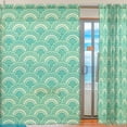 thumbnail image 2 of Coolnut 2 PCS Typical Squama Scales Sheer Gauze Door Curtains, 55"x84" Window Curtains Drapes for Living Room Kids Bedroom Window Treatment, 2 of 4