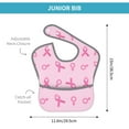 thumbnail image 4 of Lukts Breast Cancer Awareness 1 for Toddler Adjustable Waterproof Bibs, Feeding Bibs Drool Bibs Suitable for Baby Boys and Baby Girls, 4 of 8
