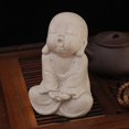 thumbnail image 1 of Estatuas de monjes de Buda maestra de estatuillas en miniatura, decoración perfecta para paredes, estantes, escritorio, automóvil, hogar, oficina Bostezo BLESIY Monje Estatua de Buda, 1 of 8