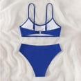thumbnail image 4 of GYRATEDREAM Girl's 2 Piece Bikini Swimsuit Solid Spaghetti Strap Bathing Suits 8-14T, 4 of 6