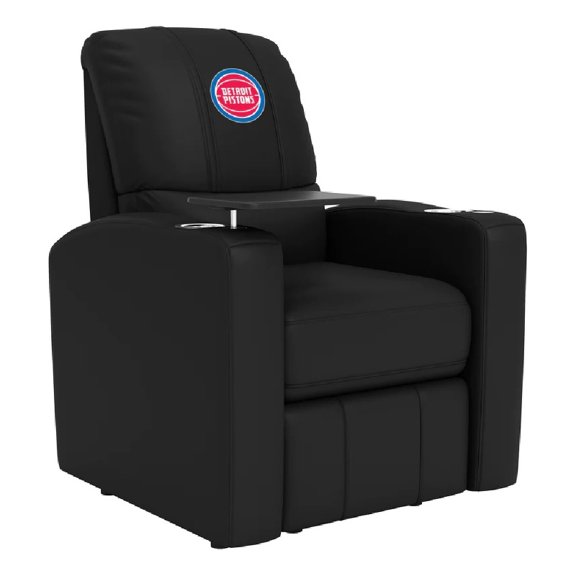 DreamSeat Stealth Power Plus Recliner with Detroit Pistons Logo in Black
