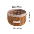 thumbnail image 3 of Hand Woven Rattan Flower Basket Rustics Planter Pot For Succulents Orchid And Greeneries Decorative Flower Pot For Home And Garden, 3 of 6