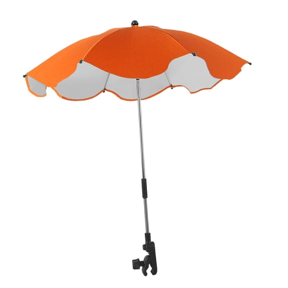 LeeQinersw Adjustable Clamp On Baby Stroller Umbrella Sun Shade Infant Buggy Pram Pushchair Orange