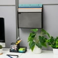thumbnail image 5 of Mind Reader Vertical File Desktop Organizer, Wall Mount, Metal, 12.5"L x 3.75"W x 11.5"Height, Black, 5 of 9
