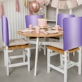thumbnail image 3 of Ombre Chair Back Covers Set of 6, Violet Purple Gradient Stretch Dining Chair Back Slipcovers Removable Seat Cover for Kitchen Restaurant Hotel Cafe, 3 of 9