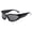 Bright Black Frame Gray Piece, variant on 2026 Men's Sunglasses for Driving, High-end UV Protection, Anti-glare Sunglasses, European and American Steampunk Sunglasses for Women