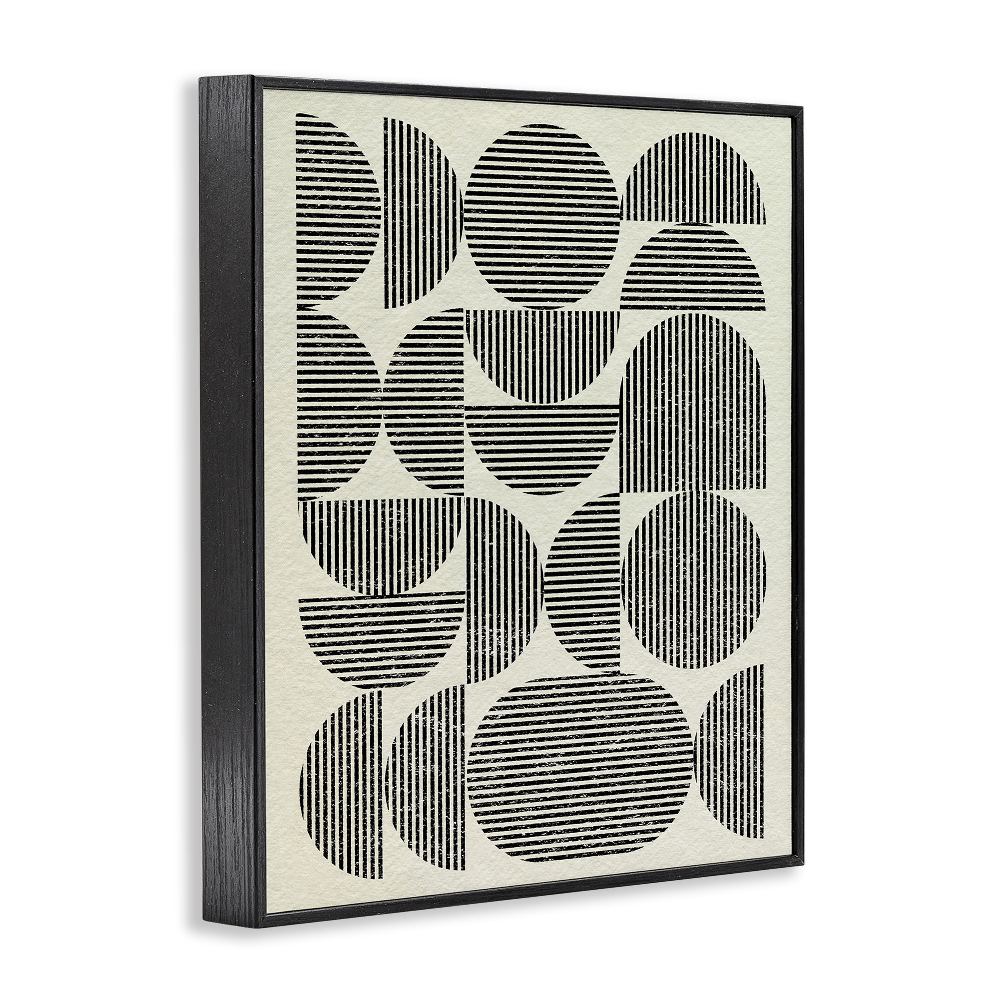 Stupell Industries Modern Arch Shapes Abstract Painting Black Framed Art Print Wall Art, 24 x 30