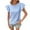 Blue, variant on Uaswgudfs Women's Flutter Sleeve Vertical Striped Blouse: Slim Fit Crew Neck Short Sleeve Top for Everyday Elegance & Summer Wear Beige L