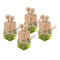 thumbnail image 4 of lionlar 4 Pieces Car Aromatherapy Diffuser Bottles Car Accessory Car Air Freshener Decor Green, 4 of 9
