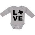 thumbnail image 3 of Inktastic Love Texas Boys or Girls Long Sleeve Baby Bodysuit, 3 of 5