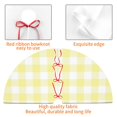 thumbnail image 4 of KLL 48" Christmas Tree Skirt Lemon Yellow Checkboard Xmas Tree Skirts Mat for New Year Xmas Holiday Party Indoor Outdoor Home Decoration, 4 of 7
