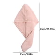 thumbnail image 3 of Toalla de secado para el cabello de terciopelo súper absorbente con botón | Envoltura de baño de microfibra para secado rápido y reducción del frizz | Gorra blanda y gruesa para mujeres, hombres, 3 of 4