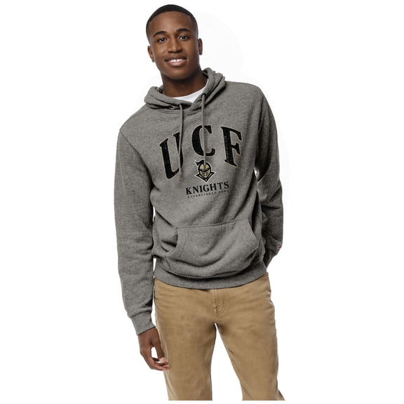 Men's League Collegiate Wear Heather Gray UCF Knights Heritage Tri-Blend Pullover Hoodie