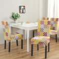 thumbnail image 5 of Chair Covers for Dining Room Set Of 4 Spandex Super Fit Stretch Removable Washable Kitchen Chair Slipcovers for Home Party Hotel Wedding Ceremony, Universal Size (colorful Check), 5 of 7