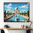 thumbnail image 2 of Designart "Sunshine over Taj Mahal Indian Art" Extra Large People Framed Wall Art - Global Blue Indian Art Bedroom Framed Canvas Wall Art, 2 of 7