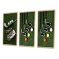 thumbnail image 3 of Designart "Excellent Golf Set Swing III" Sports Framed Wall Art Set Of 3 - Green Golf Frame Canvas Set For Living Room Decor, 3 of 6