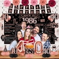 thumbnail image 5 of 40th Birthday Decorations for Women, 21pcs the Year 1986 Banner Balloon Party Supplies, Rose Gold 40 Year Old Birthday Backdrop, 40 Bday Honeycomb Centerpiece Hanging Swirls Sash Gifts, 5 of 6