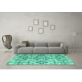 thumbnail image 3 of Ahgly Company Indoor Rectangle Abstract Turquoise Blue Modern Area Rugs, 8' x 10', 3 of 4
