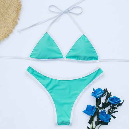 Generic Women s Swimsuit Three-Point Swimsuit Sexy Seduction See-through Three-Point Bikini Suit plus Size Sexy Lingerie