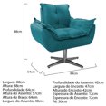 thumbnail image 5 of Sillón Odette B base de metal - Turquesa WEIK Odette, 5 of 5