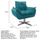 thumbnail image 5 of Sillón Odette B base de metal - Turquesa WEIK Odette, 5 of 5