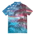 thumbnail image 4 of Men's USA 250th Anniversary American Flag Palm Tree Polo Shirt Patriotic Casual Short Sleeve America 250 Merchandise, 4 of 6