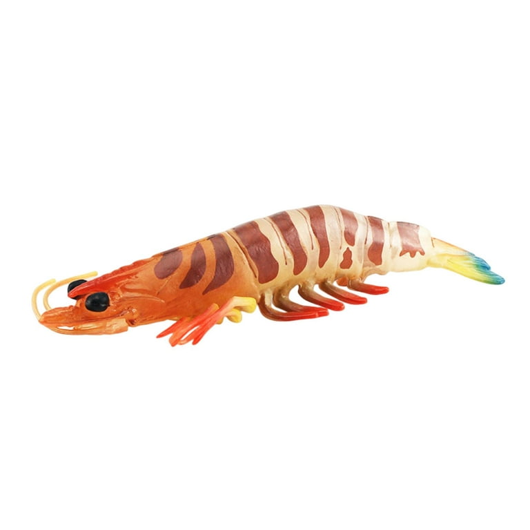 Shrimp, Prawn, Tiger Shrimp, Realistic Rubber Reproduction, Hand Painted  Figurines, 4 CH083 BB82