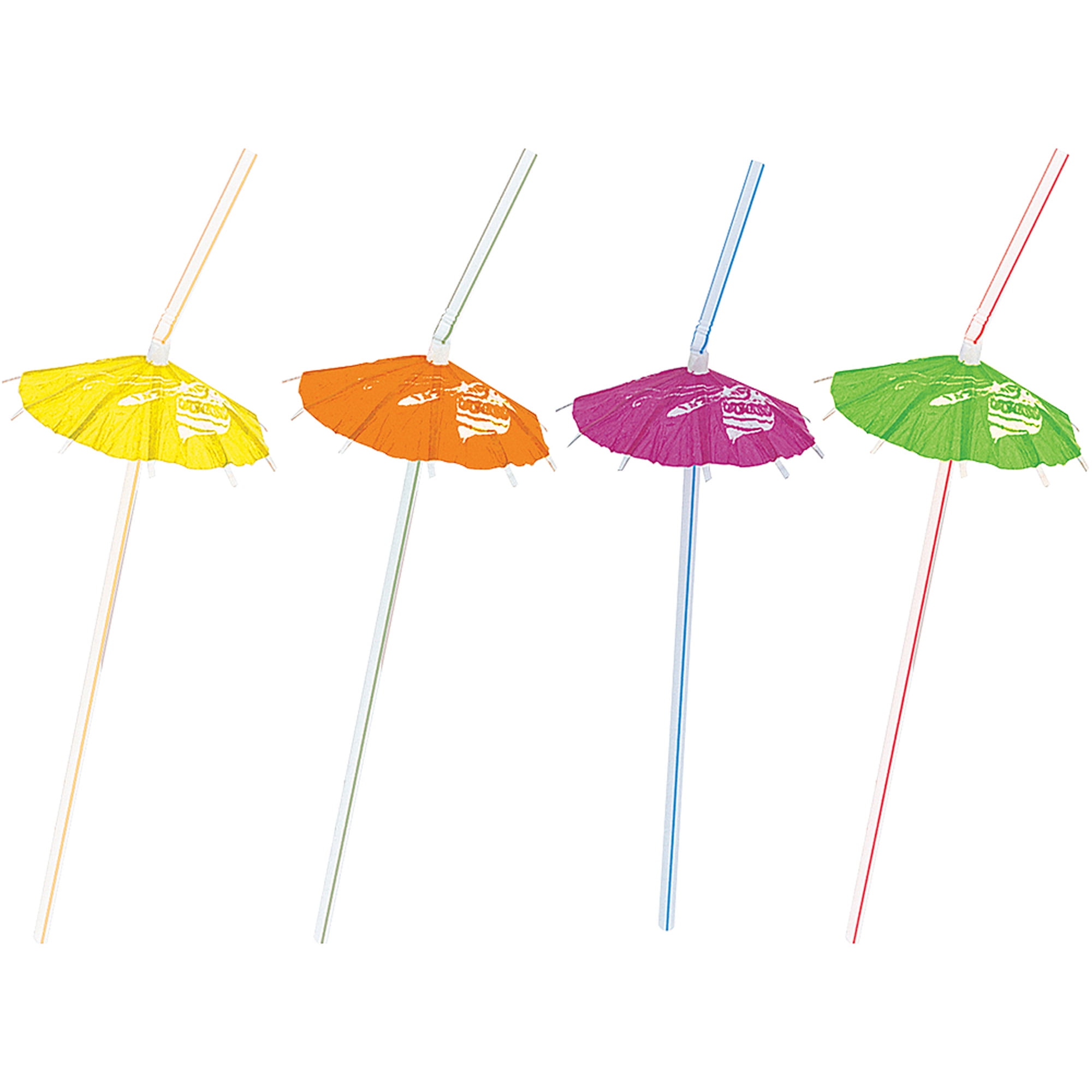 Luau Umbrella Straws, 6ct