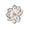 Silver, variant on Fennco Styles Rhinestone Crystal Flower Napkin Rings Wedding Holiday Table Decoration - Set of 4