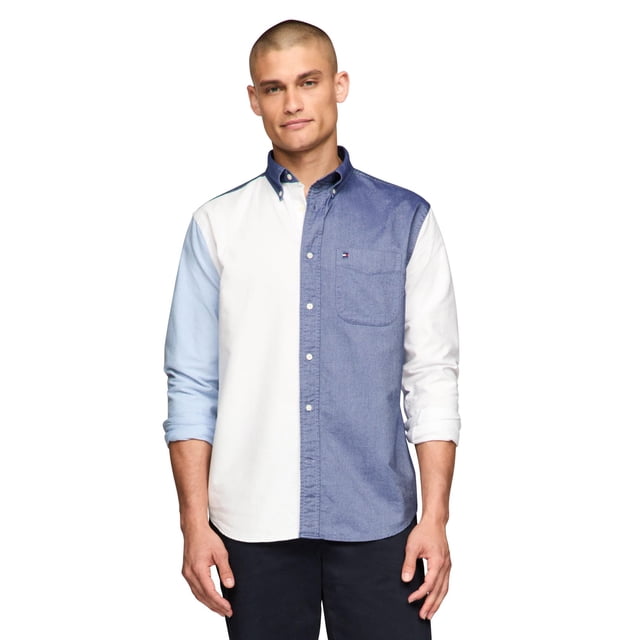 Camisa Tommy Hilfiger Heritage Oxford Block normal para hombre