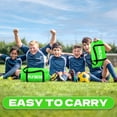 thumbnail image 5 of RUNBOW 9x5 ft Portable Kids Soccer Goal with Carry Bag - Lightweight, Durable Backyard Soccer Net for Youth Practice, Training, and Games (Green, 1 Pack), 5 of 6