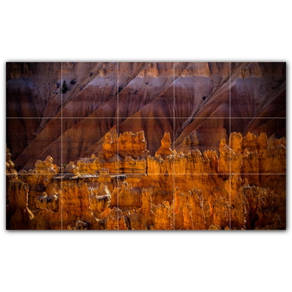 Picture-Tiles.com: Canyon Ceramic Tile Wall Mural WAL500332-53M. 30"W x 18"H using (15) 6" x 6" Ceramic Tiles-Satin Finish