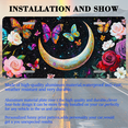thumbnail image 3 of 1 Pcs 2D Flat License Plate Covers & Frames, Moon with Butterflies For Decorative Front, Waterproof For Decoration Aluminum License Plate Covers & Frames Cover For Men Women, 12" X 6", 3 of 7